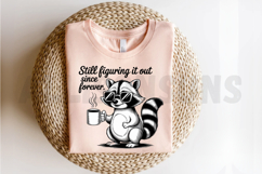 Cartoon Raccoon With Sunglasses Holding Coffee Mug Still Product Image 2