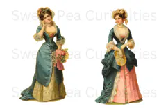 Victorian, Woman, Scraps, Ephemera, PNG, Clipart Product Image 2