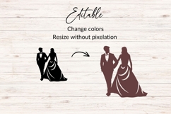 Wedding Couple Silhouette SVG Product Image 2