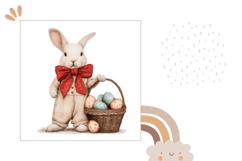 Easter Bunny Pillow Case, Easter Basket Pillow Design Product Image 2