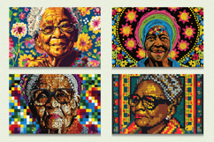 Black History Granny Crochet Cutting Boards sublimation Desi Product Image 2