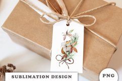 Watercolor Christmas bouquet sublimation Product Image 2
