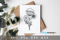 Folk bouquet svg Product Image 1