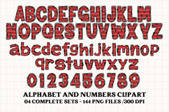 Valentine Alphabet Clip Art, valentines day letters doodle Product Image 2