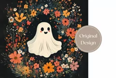 Cartoon Ghost Tumbler Wrap Design, Fantasy Tumbler Template Product Image 2