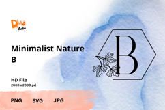Minimalist Nature Monogram - Elegant Botanical Letter Design Product Image 1