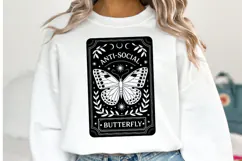 Anti-Social Butterfly svg Design | Svg Cut Files | Shirt Svg Product Image 1