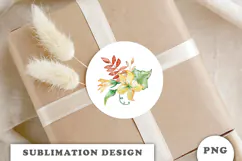 Watercolor Autumn Bouquet png Product Image 2