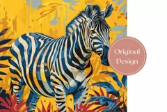 Zebra Tumbler Wrap Design, Tropical Leaves Tumbler Template Product Image 2