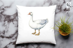 Watercolor White Goose Clipart Sublimation PNG Product Image 2