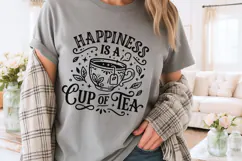 Happiness Is A Cup Of Tea Svg, Tea Lover Svg, Tea Time Svg. Product Image 3
