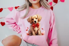 Cute Valentine Dog Clipart, Valentines Day Dog Clipart Product Image 2