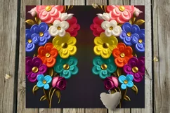 3 D Flowers | 14 Summer Skinny tumbler Sublimation designs Product Image 2