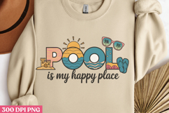 Pool is my happy PNG, Hello Summer Sublimation PNG Product Image 2