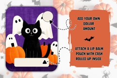 Cartoon Halloween Money Card, Cartoon Cat Money Card PNG Product Image 2