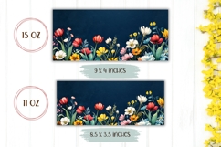 Spring Flowers Mug Wrap, Wildflowers Mug Sublimation Product Image 2