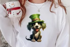 Green Christmas Dog Clipart Sublimation, Christmas Dog PNG Product Image 2