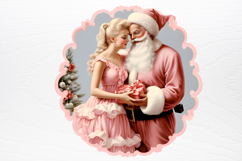 Vintage Pink Christmas Clipart Product Image 2