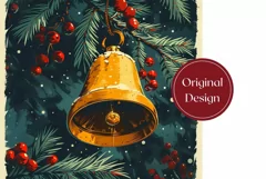 Christmas Bells Tumbler Wrap, Christmas Bell Sublimation Product Image 2