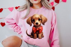Cute Valentine Dog Clipart, Valentines Day Dog Clipart Product Image 2