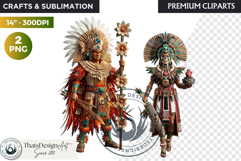 Aztec Deities Pantheon Cliparts | Ancient Mythology gods PNG Product Image 1
