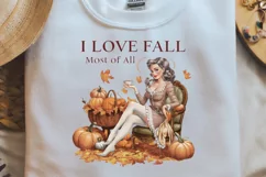 Retro Fall PNG Sublimation, I love fall most of all Product Image 2