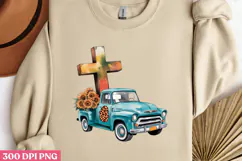 Car PNG, Sunflower Christian Sublimation PNG Product Image 3