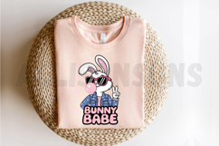 Retro Easter Bunny Blowing Bubble Sublimation PNG Design Product Image 2