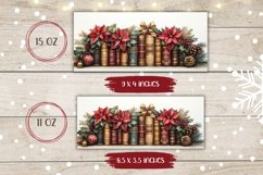 Books Mug Wrap Design, Christmas Coffee Mug Sublimation Product Image 2