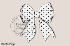 Polka Dot Bow PNG Chic Ribbon Fashion Coquette Design Product Image 1