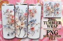 Whimsical Floral Tumbler Wrap for Spring Product Image 1