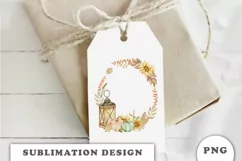 Watercolor Autumn Pumpkins wreath png Product Image 2