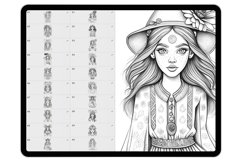 60 Procreate Boho Girls Stamp Brushes Product Image 3