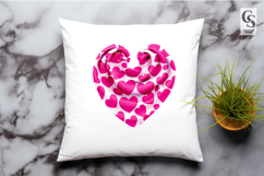 Pink Heart Pattern Clipart Sublimation PNG Product Image 2