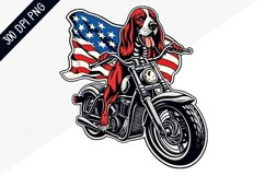 DOG Ride American Bike Sublimation - 4th of July sublimation Product Image 1