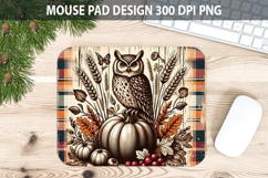 Owl Mouse pad Sublimation - Thanksgiving PNG Design Product Image 1