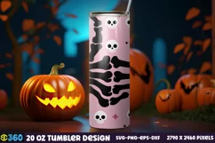 Halloween Tumbler Wrap, Halloween Tumbler SVG Product Image 2