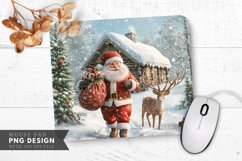 Santa&#039;s Woodland Christmas Mouse Pad PNG Design Product Image 1