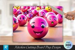 Funny Emoji Cutting Board Sublimation Design Product Image 1