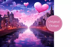 Valentine's Day Tumbler Sublimation, Love Hearts Tumbler Product Image 2