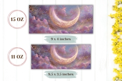 Moon Mug Wrap, Glitter Mug Template, Celestial Mug PNG Product Image 2