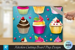 Cupcake Cutting Board Sublimation Design Product Image 1