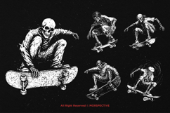 10 Bundle Dark Art Skull Skate Trick Death Ride Street Jump Product Image 3
