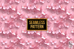 Pink Cherry Blossoms Digital Paper Product Image 2