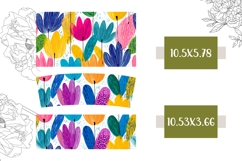 Abstract Tulips Tumbler Wrap, Flowers 40 Oz Tumbler PNG Product Image 2