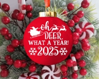 Oh Deer What a year SVG, Ornament SVG, Christmas 2025 Shirt Product Image 2