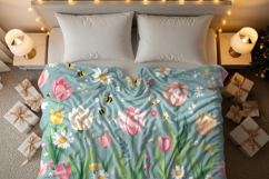 Bed blanket mockup top view Product Image 3