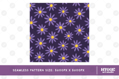 Retro Flowers Seamless Pattern Floral Png Sublimation Product Image 2