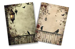 Gothic Raven Junk Journal Pages Product Image 2