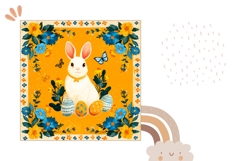 Yellow Easter Pillowcase, Floral Easter Pillow Design Product Image 2